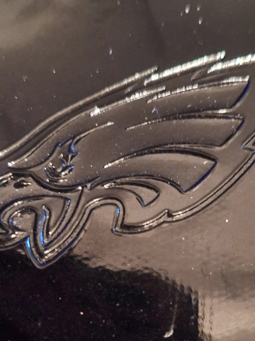 Rare Philadelphia Eagles Black Patent Faux Leather Womens Wallet